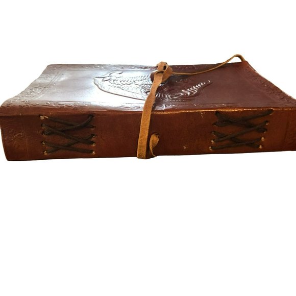 Leather Bound Handmade Journal Notebook Embossed Dragon Pulp - Picture 7 of 7